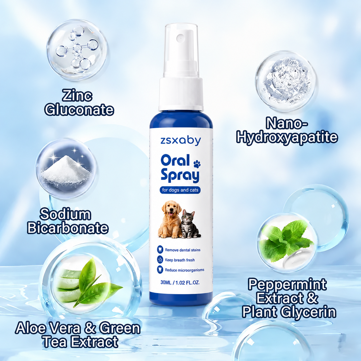 zsxaby™ No-Brushing Oral Care Spray for Dogs & Cats