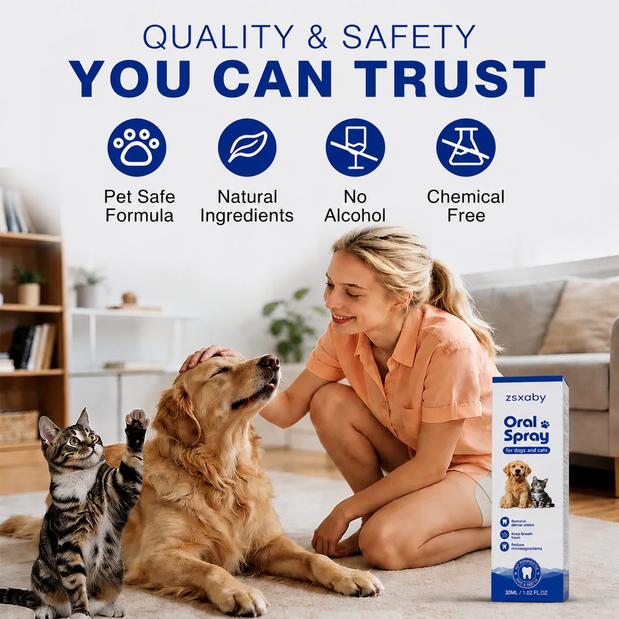 zsxaby™ No-Brushing Oral Care Spray for Dogs & Cats